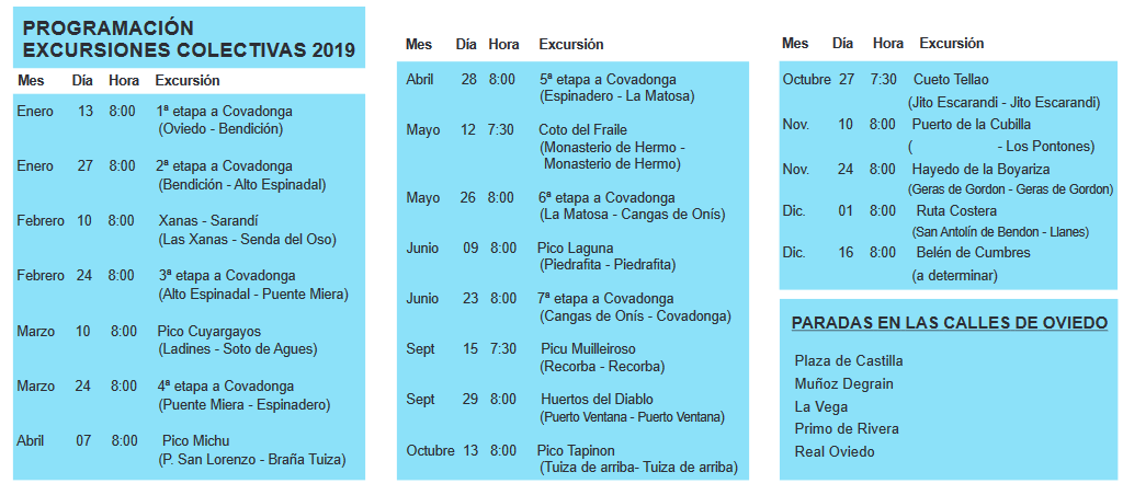 Calendario 2019