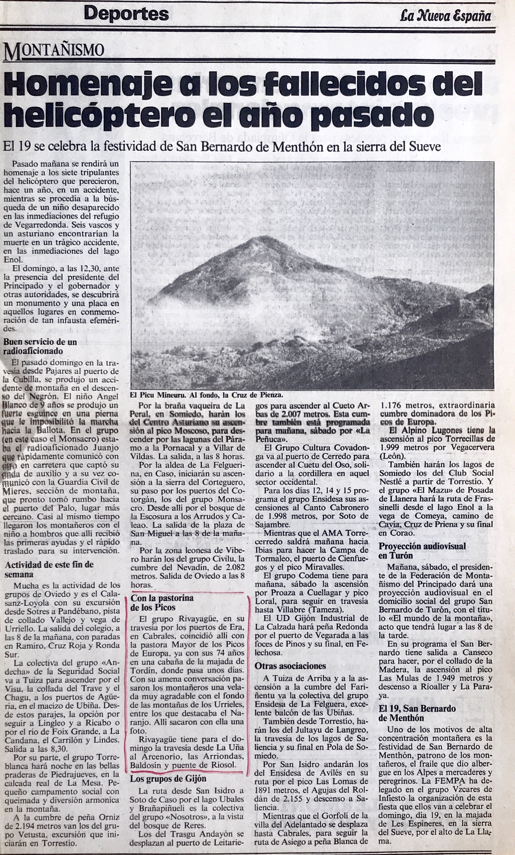 12 junio, 1988: Puerto del Arcenorio